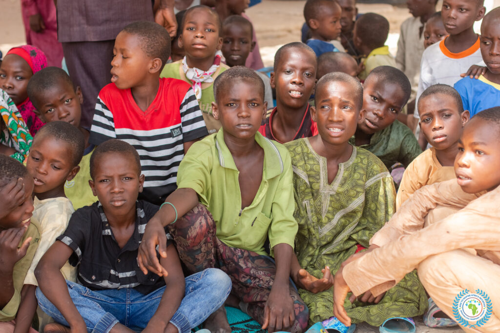 A group of children during Rise To Inspire Africa Initiative Children's Day